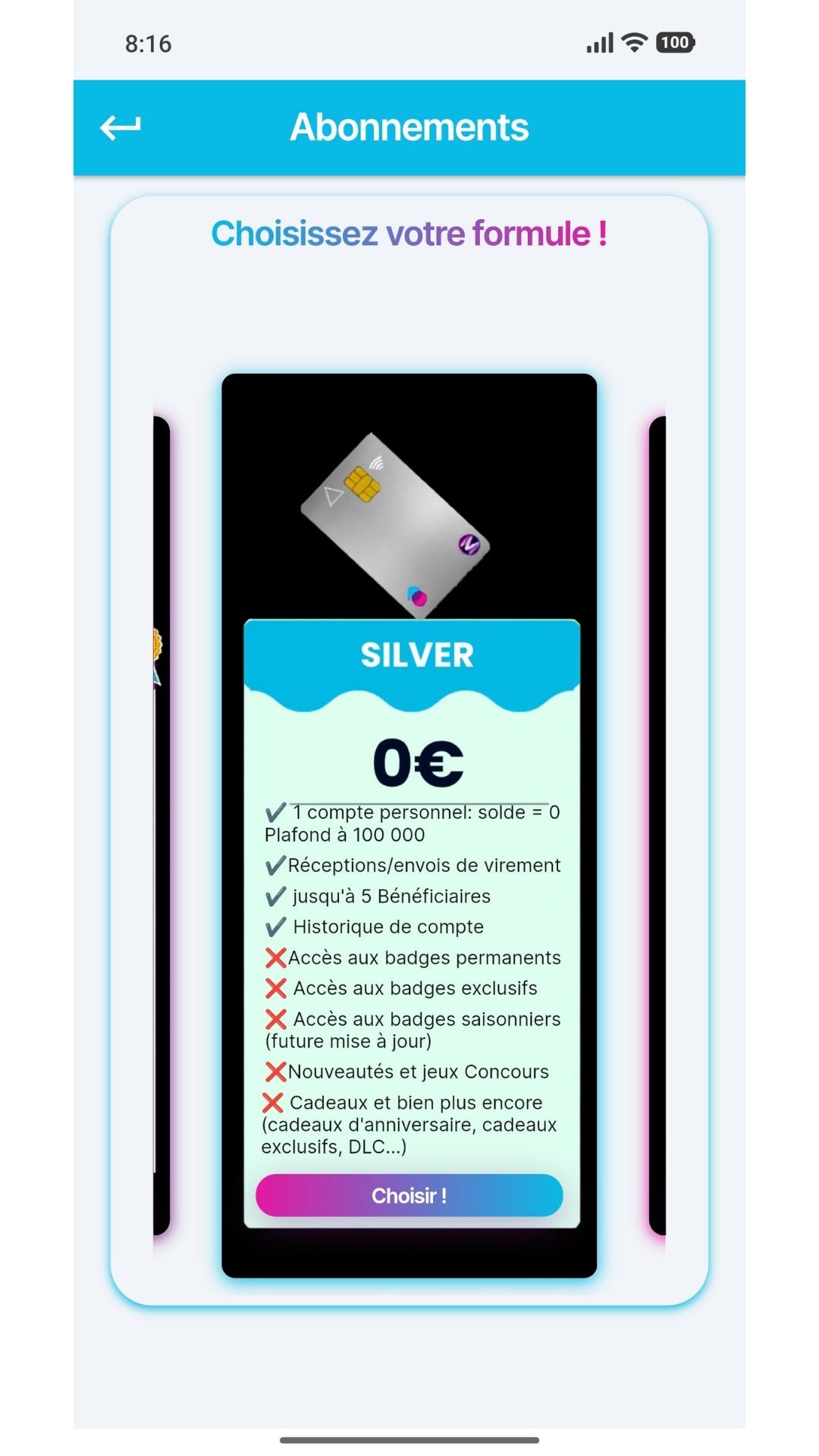 Virtual Money — Formule Silver