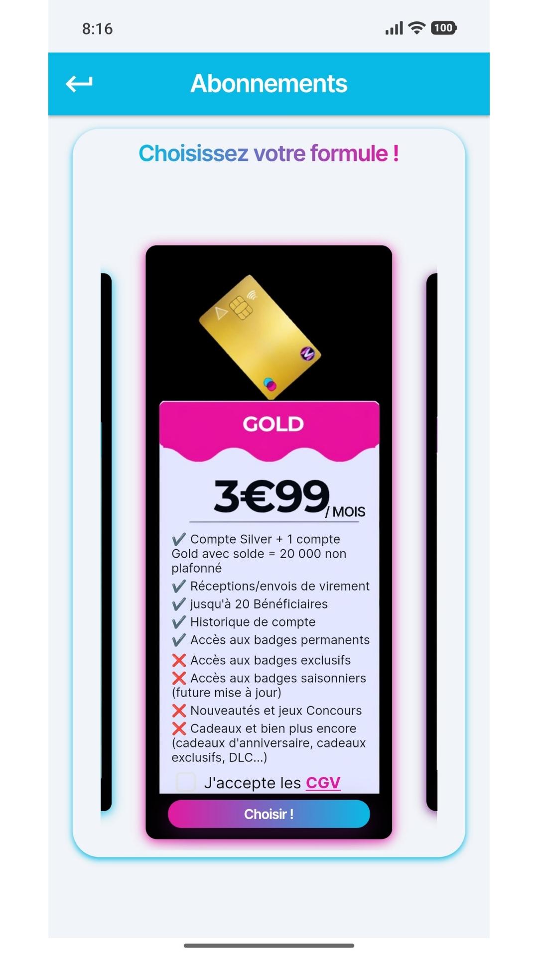 Virtual Money — Formule Gold